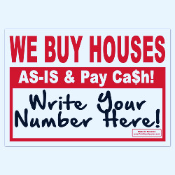 Amazon.com: VIBE INK Bundle 100 Pack - WE BUY HOUSES - AS-IS & Pay Cash -  Customize Yourself! Write Your Number, Address- Website - Wholesale 18